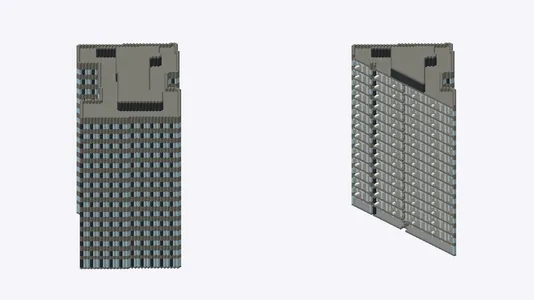 Exterior and cutaway of ACホテル・バイ・マリオット東京銀座