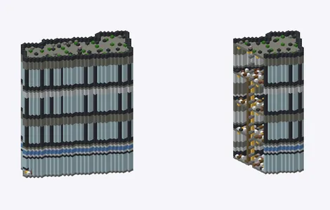 Exterior and cutaway of ギンザファーストファイブビル