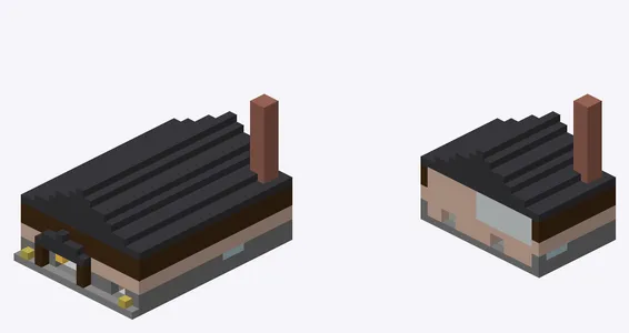 Exterior and cutaway of Neighbourhood sento bathhouse