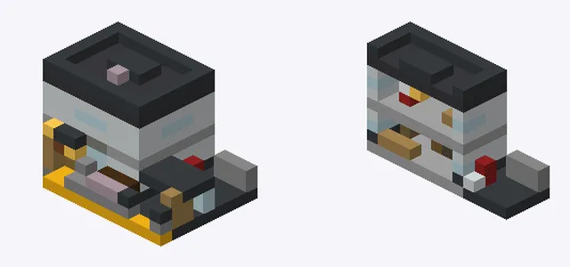 Exterior and cutaway of Koban and bus stop on a corner