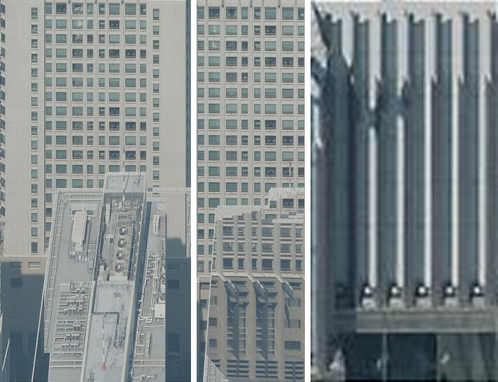 East facade reference texture from the Peninsula Tokyo city model